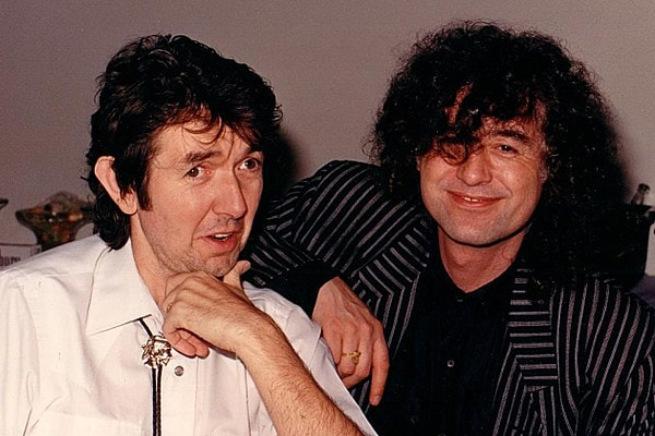 Mark Bowman Images- Ronnie Lane and Jimmy Page September 14 1988- Ultimate Classic Rock Pic of the Week