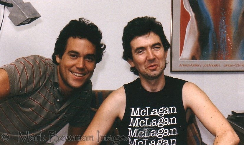 Mark Bowman Images- Ronnie Lane and Mark Bowman Houston 1985- Ian McLagan shirt