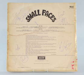 Small Faces 1966 Decca Vinyl LP Mono LK 4790 album signed to back cover by four members including Ronnie Lane (Luv! Plonk)