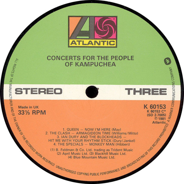 Concerts For The People Of Kampuchea Album 1981 -Side Three