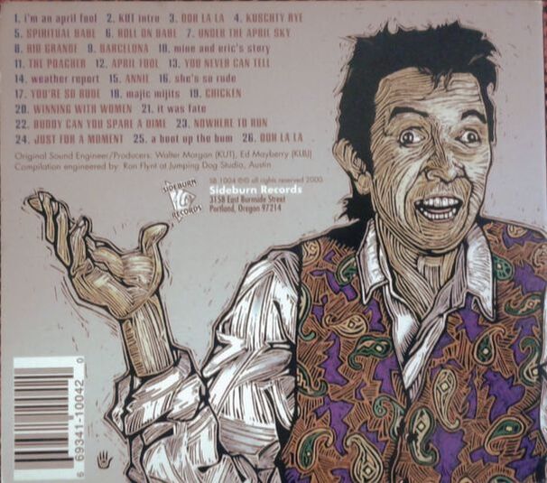 Ronnie Lane Live In Austin CD back cover