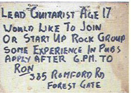 Ronnie Lane bass player advert photo - MOJO 1997