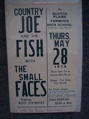 Faces - billed as Small Faces May 28, 1970 Fanwood High School Scotch Plains, NJ -handbill