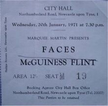 ​January 20, 1971 City Hall, Newcastle, England