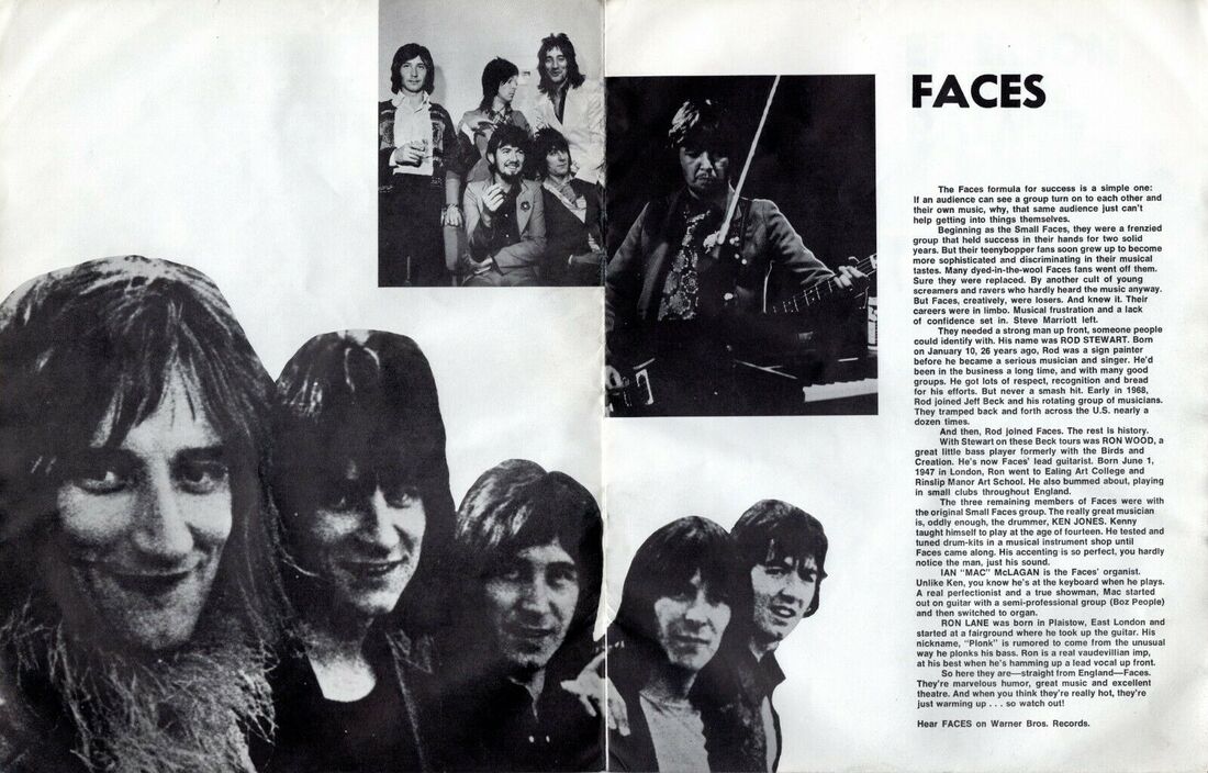 Faces - July 8 and 9, 1972 Concert 10 Mount Pocono International Raceway, Long Pond, PA USA -souvenir book 3 