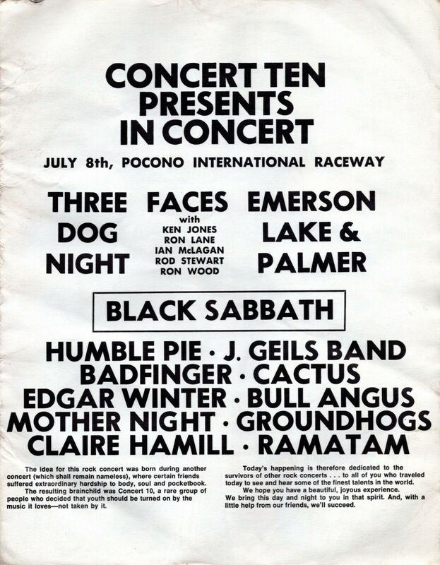 Faces - July 8 and 9, 1972 Concert 10 Mount Pocono International Raceway, Long Pond, PA USA -souvenir book 2