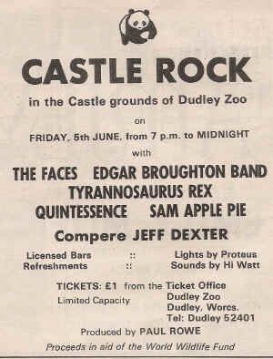 Faces - June 5, 1970 Dudley Zoo Dudley, ENG -World Wildlife Fund -playbill