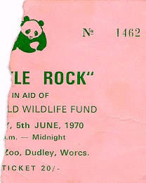 Faces - June 5, 1970 Dudley Zoo Dudley, ENG -World Wildlife Fund -ticket