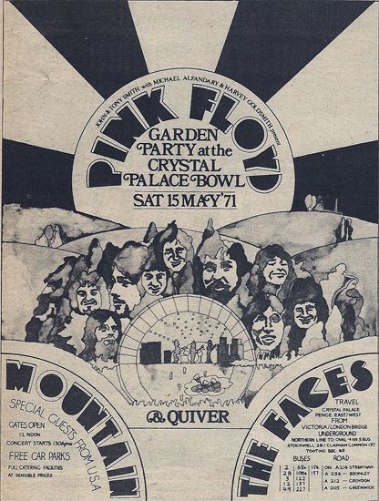 Faces - May 15 1971 Garden Party at The Crystal Palace Bowl, London, ENG -poster playbill 2