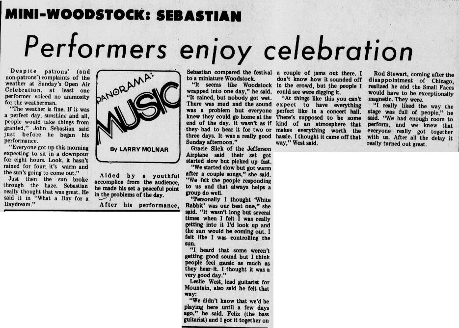 Faces May 24, 1970 Michigan University Lansing, MI Open Air Celebration -news 2
