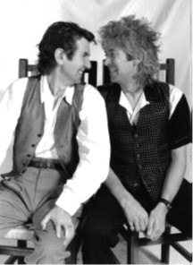 JFAM Photo - pg 51 Ronnie Lane and Ian McLagan BW Texas 1980s Photo Credit-