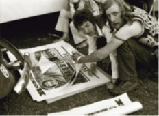 JFAM Photo - pg 54 Ronnie Lane and Slim Chance with Passing Show Posters