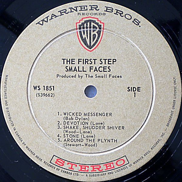 Faces - First Step album -Canada Side 1