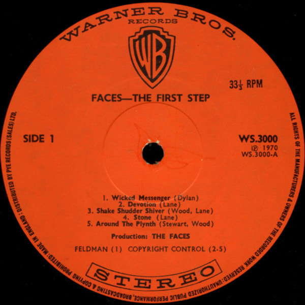 Faces - First Step album -UK Side 1
