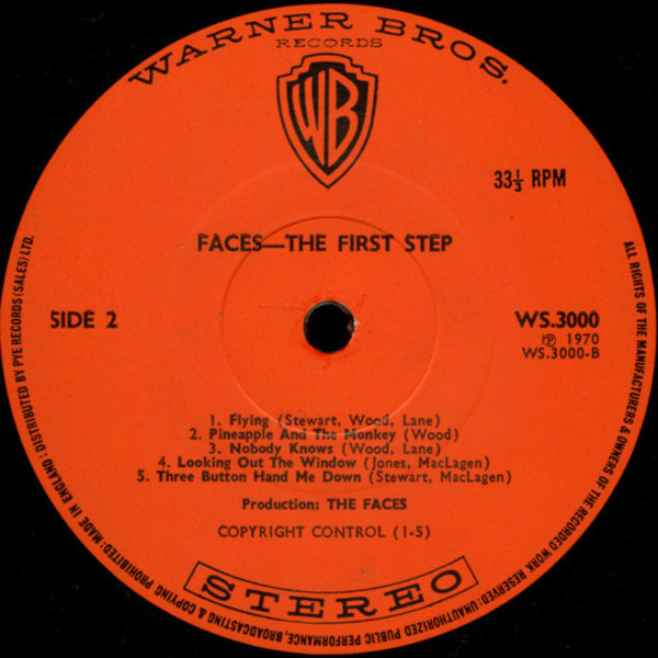 Faces - First Step album -UK Side 2