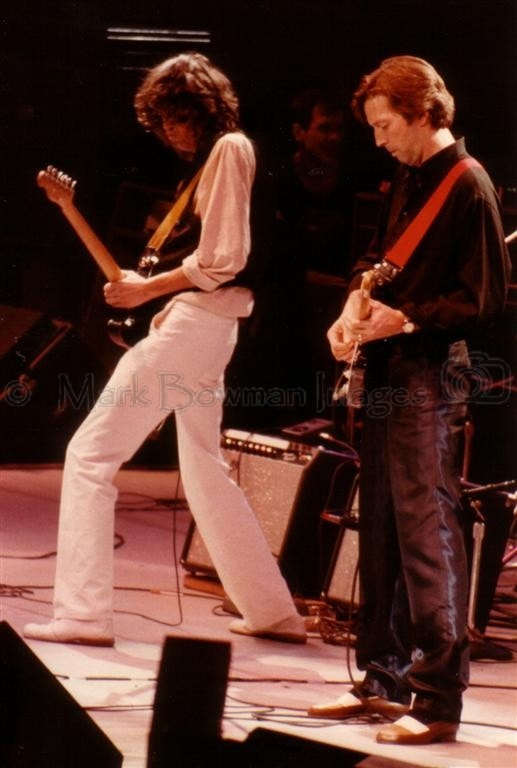 Mark Bowman Images- Jimmy Page Eric Clapton Nov 28 1983 Ronnie Lane ARMS Tour 1