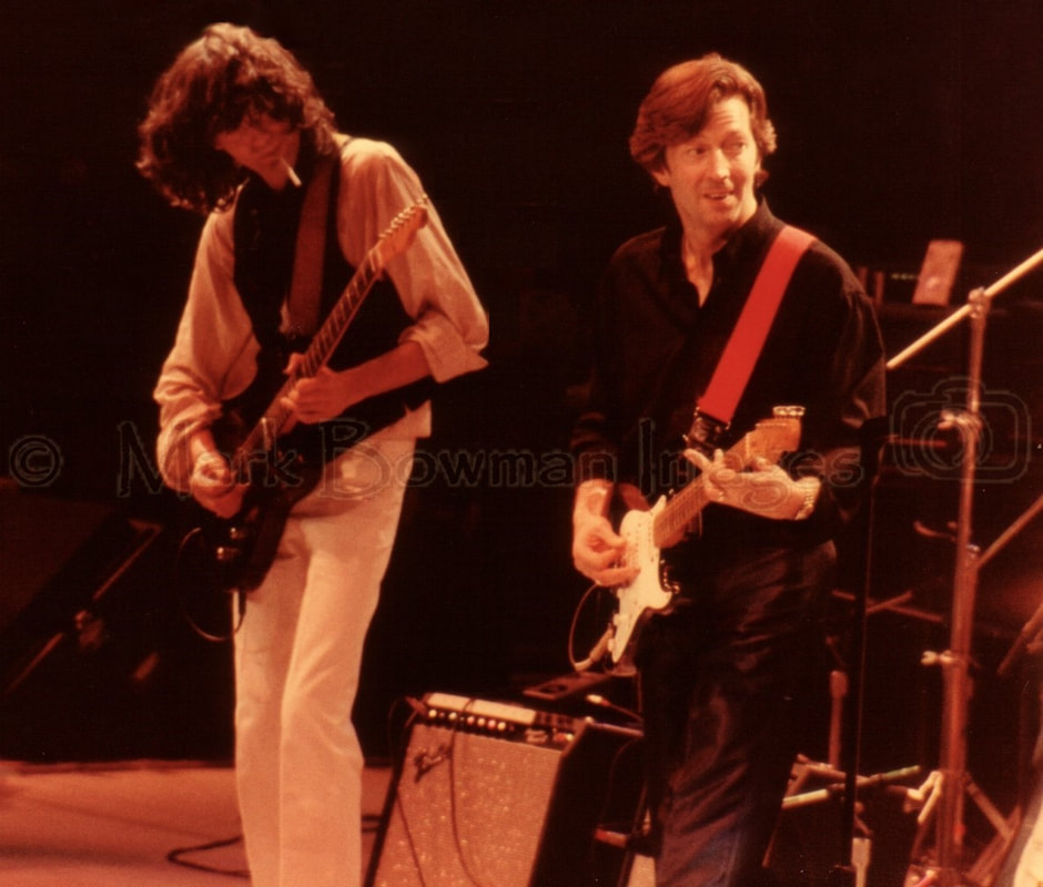 Mark Bowman Images- Jimmy Page Eric Clapton Nov 28 1983 Ronnie Lane ARMS Tour 2