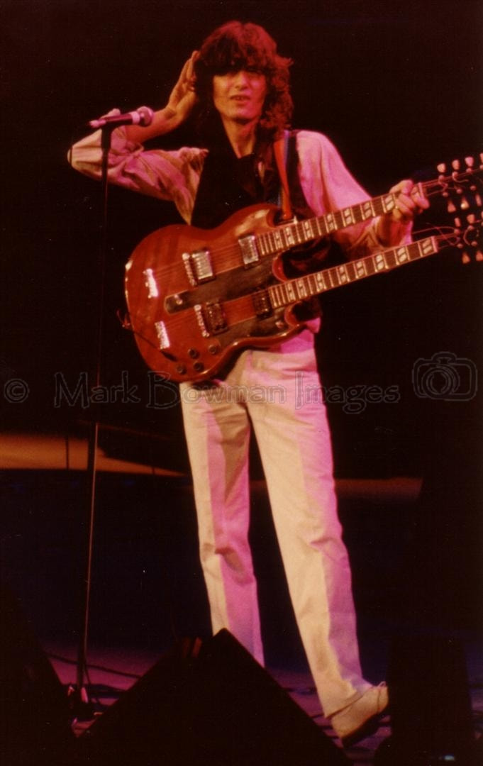 Mark Bowman Images- Jimmy Page Nov 28 1983 Ronnie Lane ARMS Tour