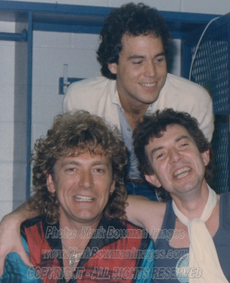 Mark Bowman Images- Mark Bowman Ronnie Lane and Robert Plant 1985