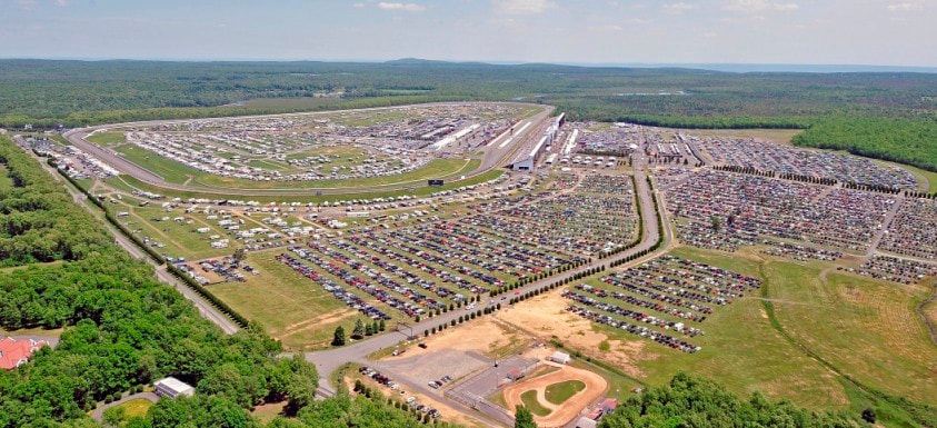Mount Pocono International Raceway, Long Pond, PA USA -aerial view