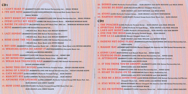 One For the Road - Ronnie Lane Memorial Concert​ - Royal Albert Hall London April 8 2004 -inside CD