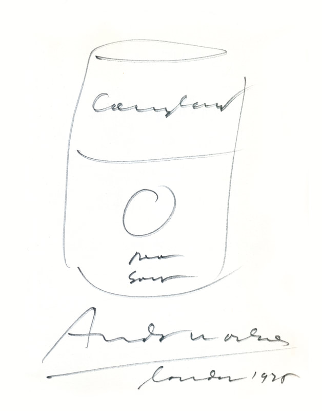 Phil Smee - Andy Warhol Campbells Pea Soup Can 1975 drawing