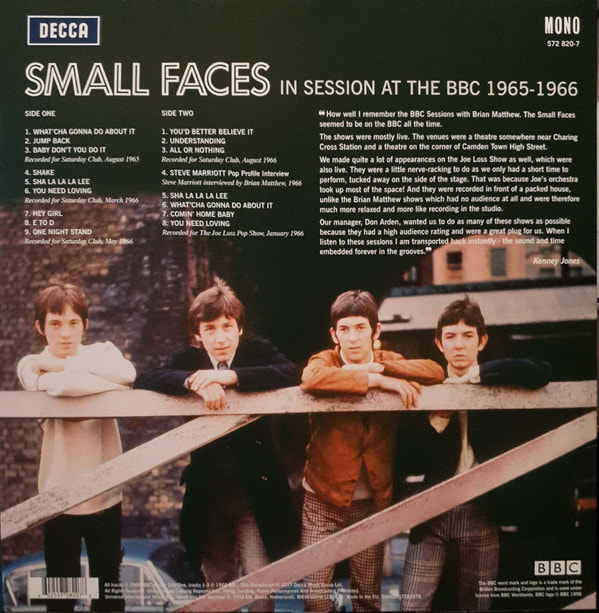Phil Smee - Small Faces Live at the BBC 1965-66 2017 back