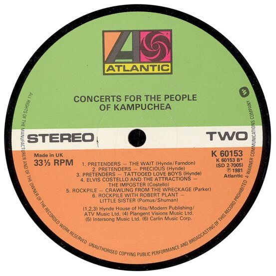 Concerts For The People Of Kampuchea Album 1981 -Side Two