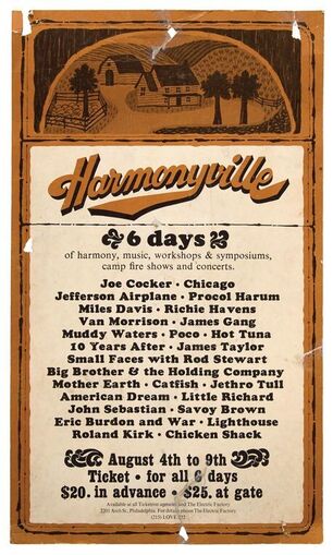 Faces - billed as Small Faces August 4-9 1970 Harmonyville -handbill