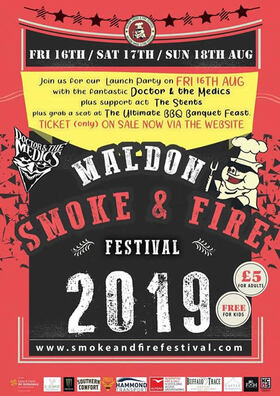 Keith Smart & St. Johns Wood Affair live on the main stage at the Maldon Smoke & Fire Festival August 16-18, 2019