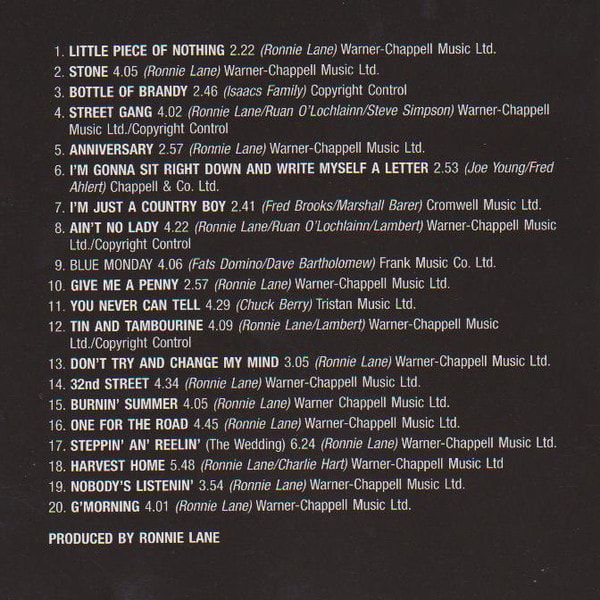 Slim Chance-One For the Road Compilation Album 2003 -inside 6