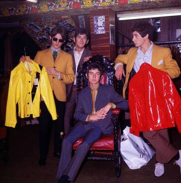 Small Faces shopping in Carnaby Street, London April 1966