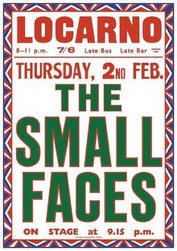 Small Faces Playbill February 2 1967 Locarno Swindon ENG