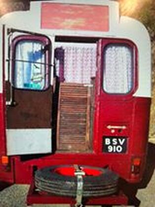 Ronnie Lane Red Passing Show Tour Bus -back