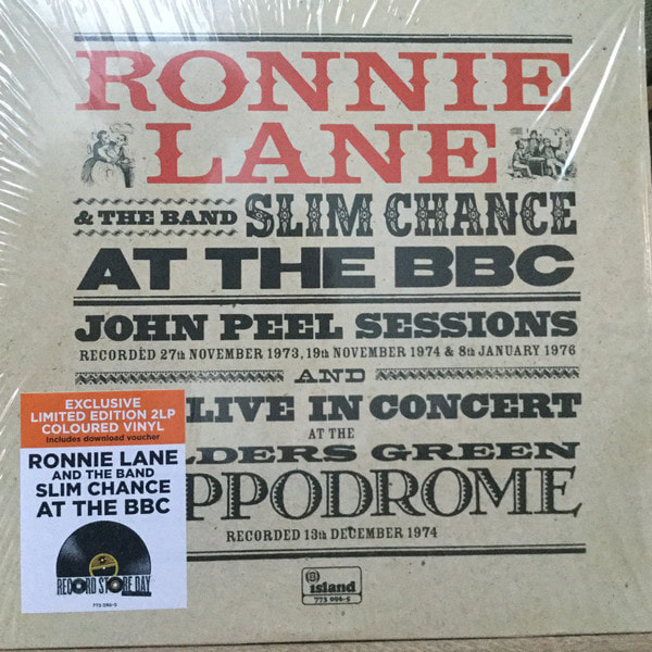 Ronnie Lane and Slim Chance - Live At The BBC Album 2019 -album front cover with sticker