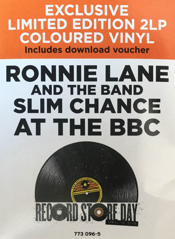 Ronnie Lane and Slim Chance - Live At The BBC Album 2019 -outside sticker
