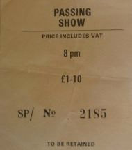 Ronnie Lane and The Passing Show - Newcastle Town Moor July 14 1974- ticket