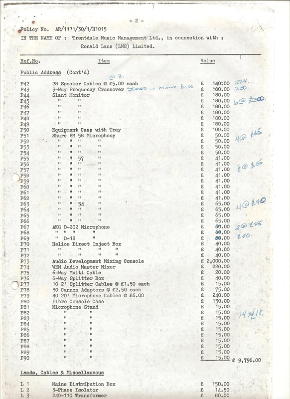 Ronnie Lane Mobile Studio LMS 1975 insurance rider scan 5