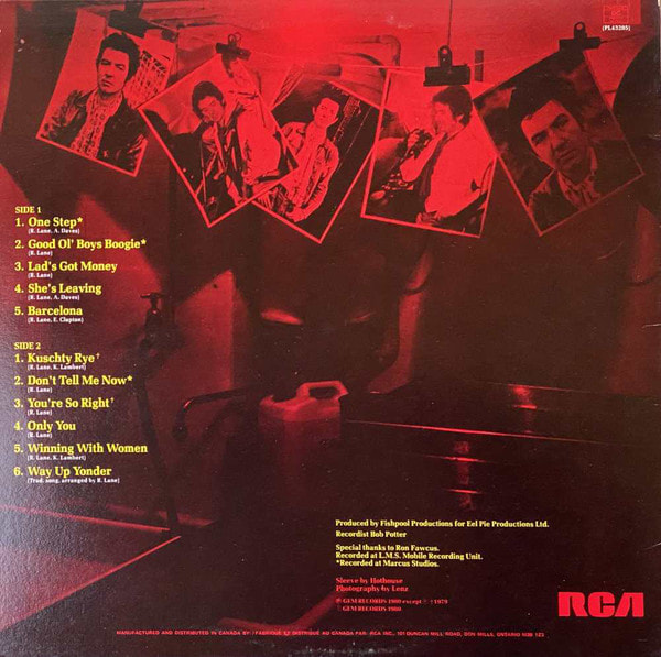 Ronnie Lane See Me Album 1980- back 2