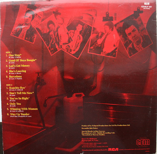 Ronnie Lane See Me Album 1980- back