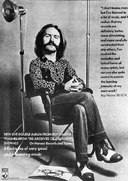 Roy Harper Flashes From The Archives Of Oblivion Album 1974 -hipgnosis magazine ad 
