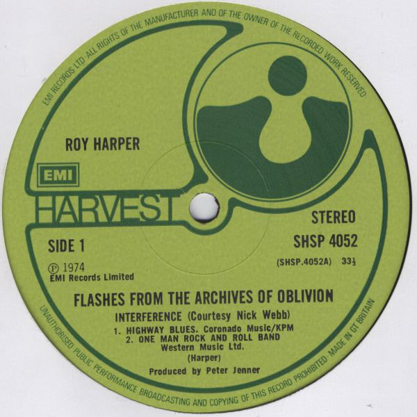 Roy Harper - Flashes From The Archives Of Oblivion Double live Album 1974 -side 3