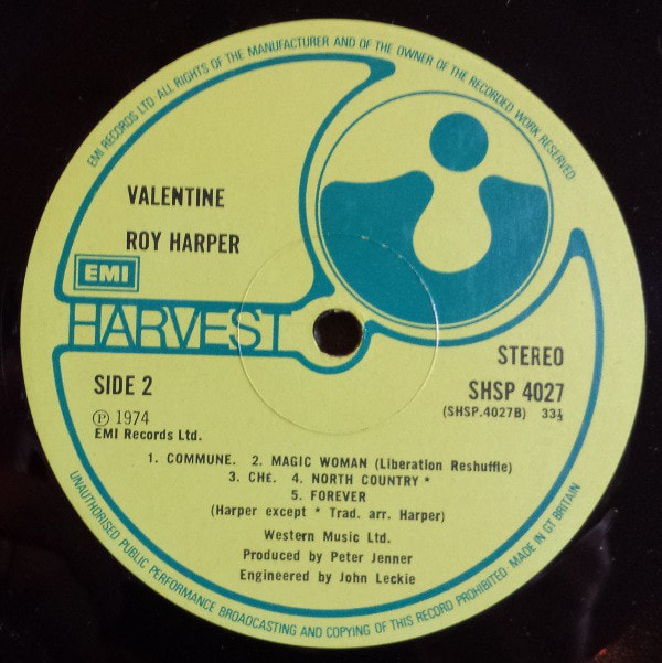 Roy Harper -Valentine Album 1974 -side 2