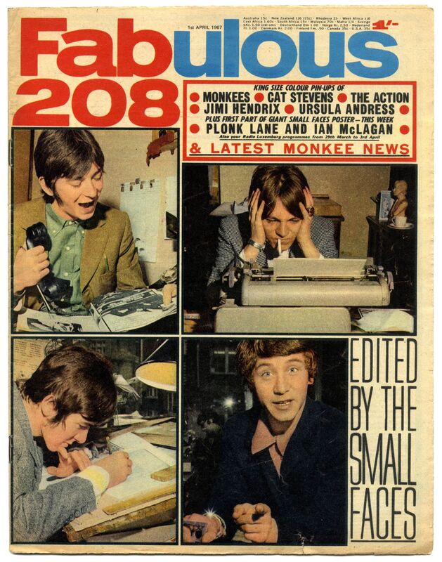 Small Faces - Fabulous 208 magazine April 1, 1967 - cover