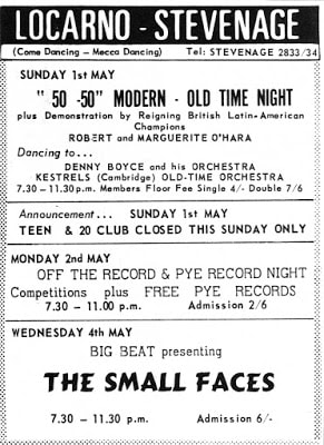 Small Faces - May 4, 1966 Locarno, Stevenage, ENG