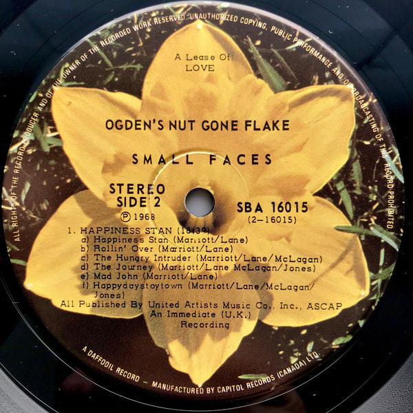Small Faces - Ogdens Nutgone Flake LP Canada Release 1972- side 2