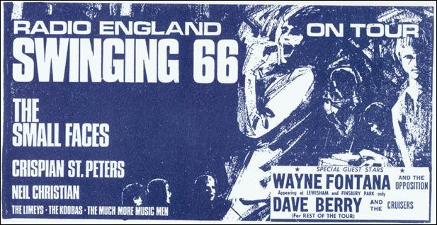 Small Faces - Radio England’s Swinging 66 Tour -blue ad