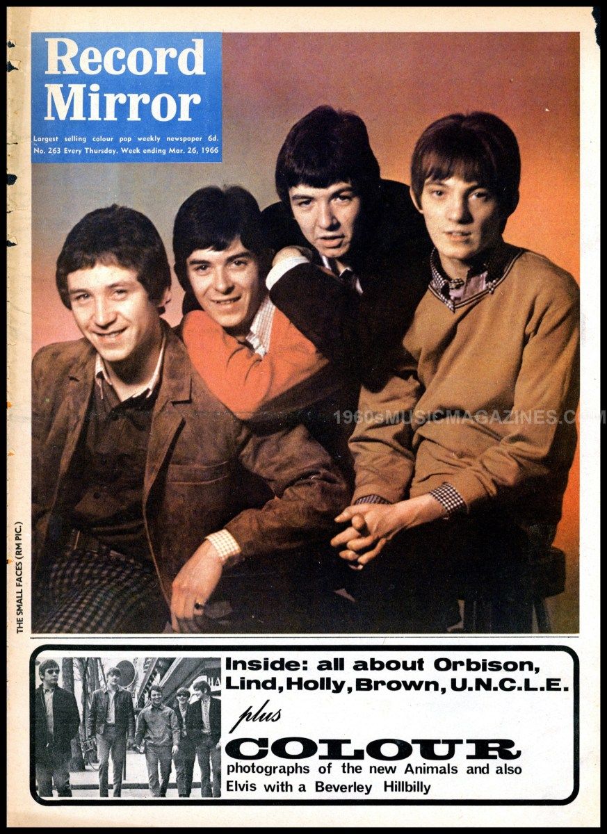 Small Faces - Record Mirror Magazine Cover 1966 with Roy Orbison mention