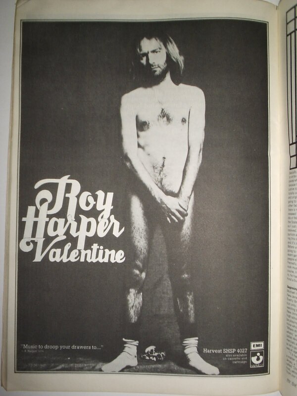 Zig Zag Magazine Album Ads - Roy Harper Valentine Album 1974